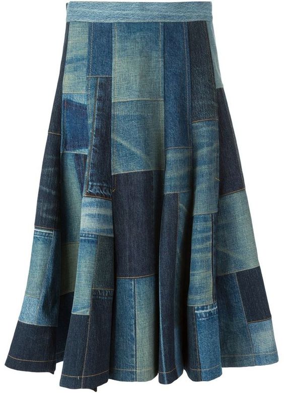 patchwork jeans trend