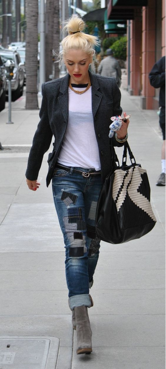 patchwork jeans trend