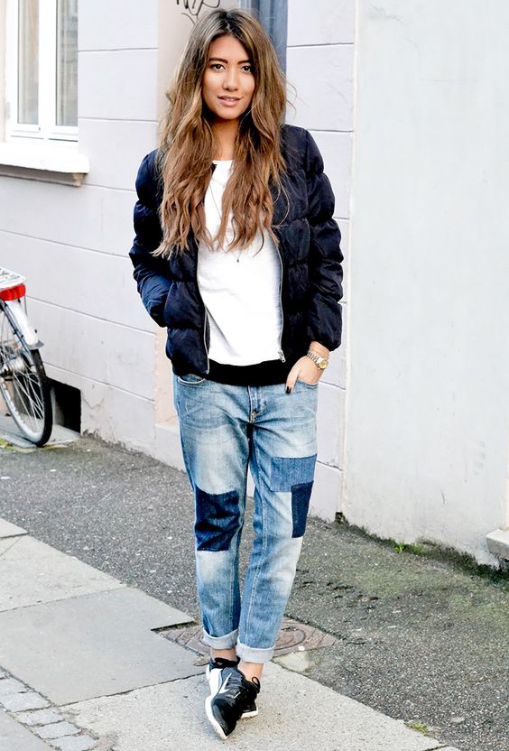 patchwork jeans trend