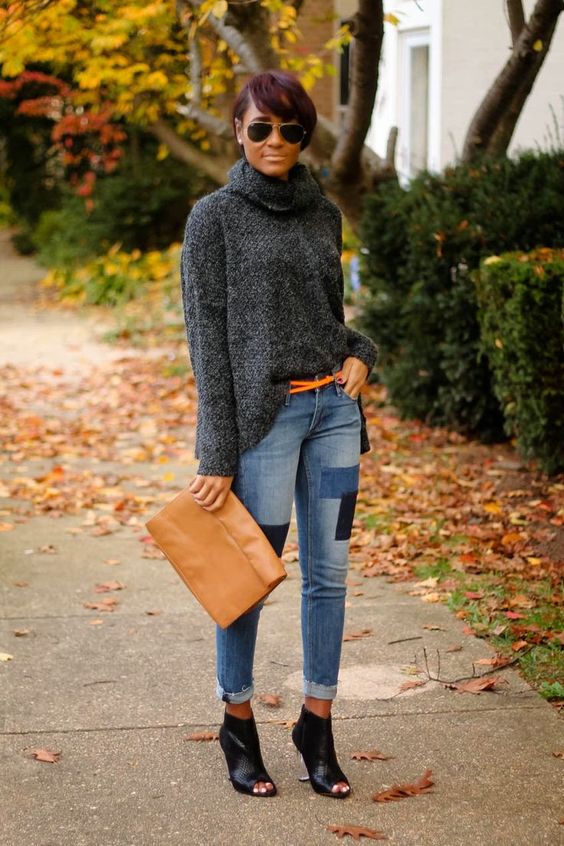 patchwork jeans trend