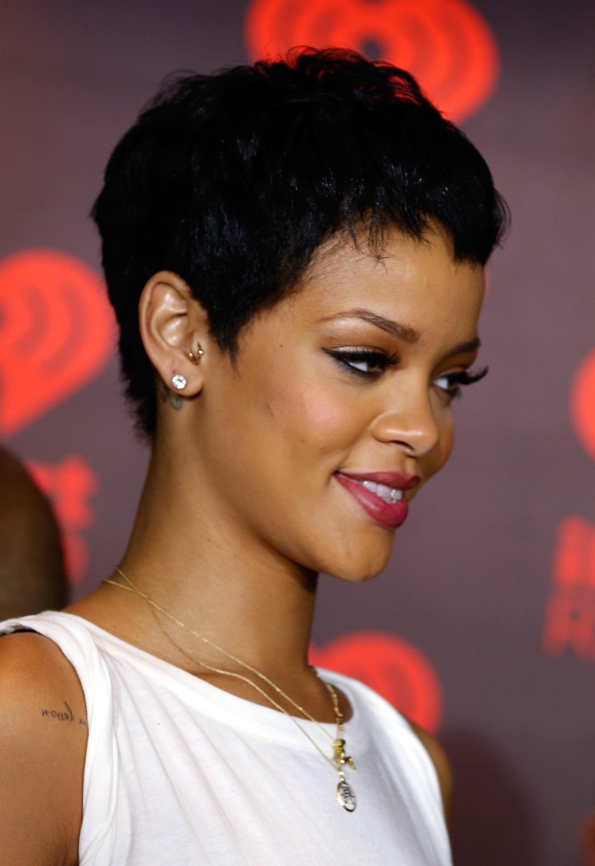 LAS VEGAS, NV - SEPTEMBER 21: Singer Rihanna appears backstage during the 2012 iHeartRadio Music Festival at the MGM Grand Garden Arena on September 21, 2012 in Las Vegas, Nevada. (Photo by Christopher Polk/Getty Images for Clear Channel)