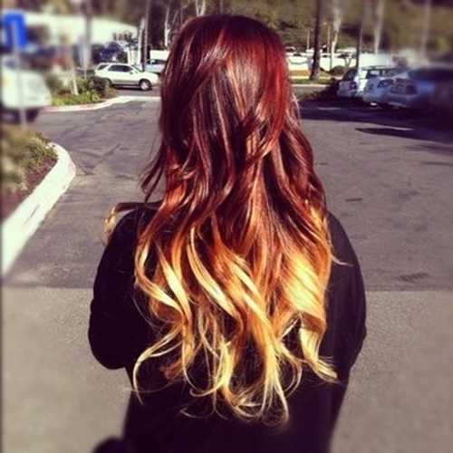 ombre hair rosso
