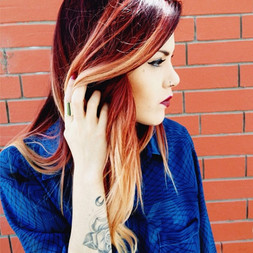 ombre hair rosso