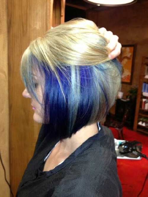 Short Blonde And Blue Hair