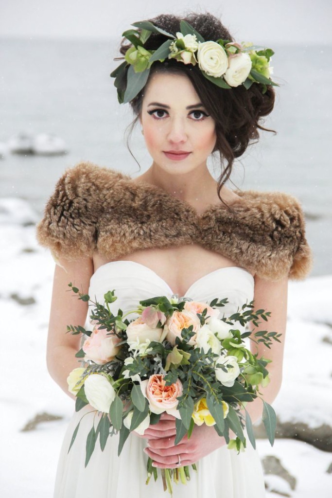 acconciature da sposa invernali