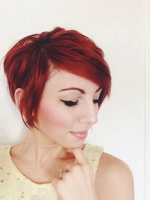 Red Short Hair Style