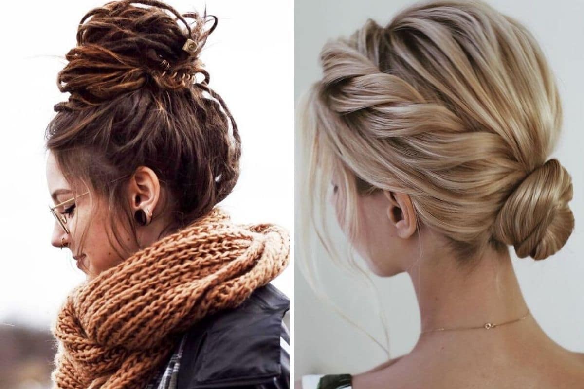 mezza coda con chignon