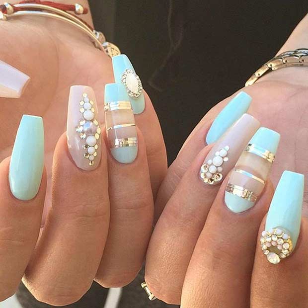 mint-matte-nail-design