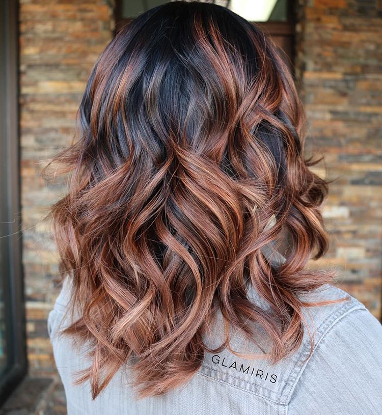 6 brown wavy hair with black roots CapelliStyle