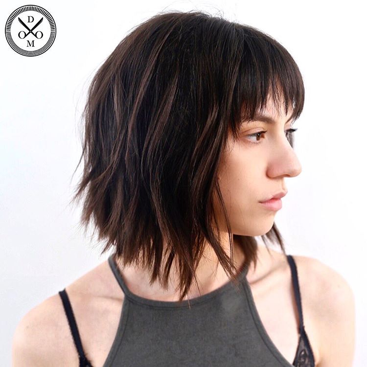 Shoulder Length Choppy Bob - 23 Medium Length Bob Hairstyles | Bob Hairstyles 2018 ... - Shoulder length hairstyles for black women;