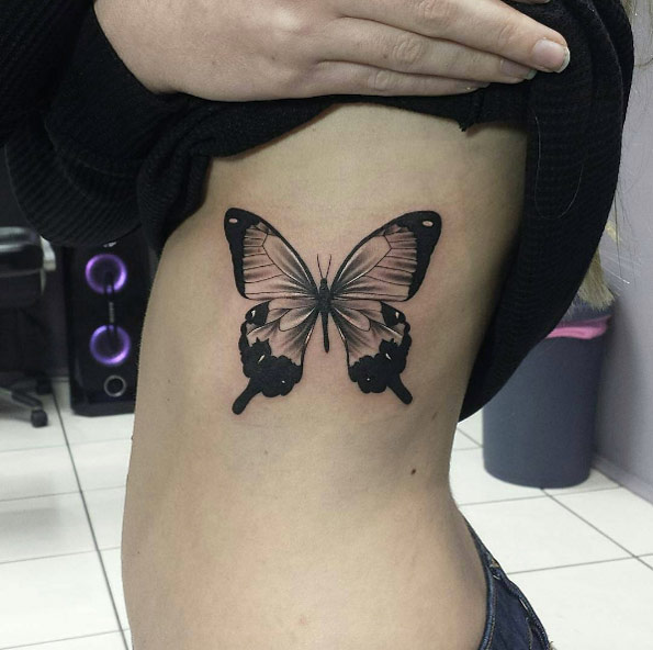 beautiful-blackwork-butterfly-tattoo