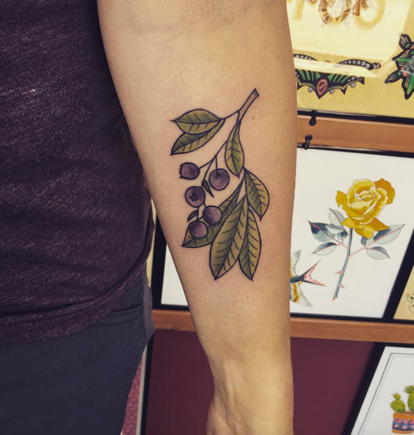 blueberry-branch-tattoo