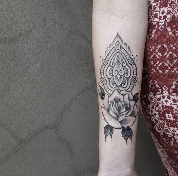 ornamental-rose-tattoo