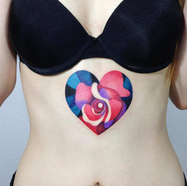 watercolor-heart-rose-tattoo