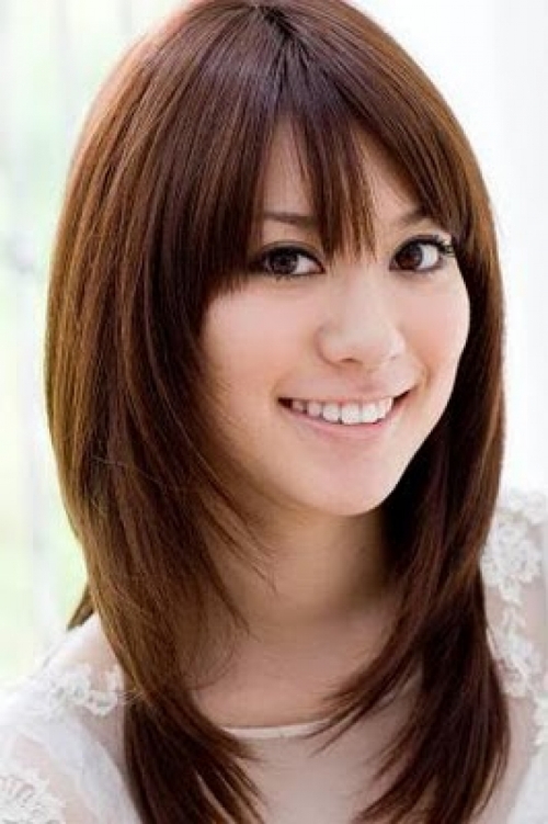 cute-hairstyles-for-shoulder-length-hair-with-bangs-and ...