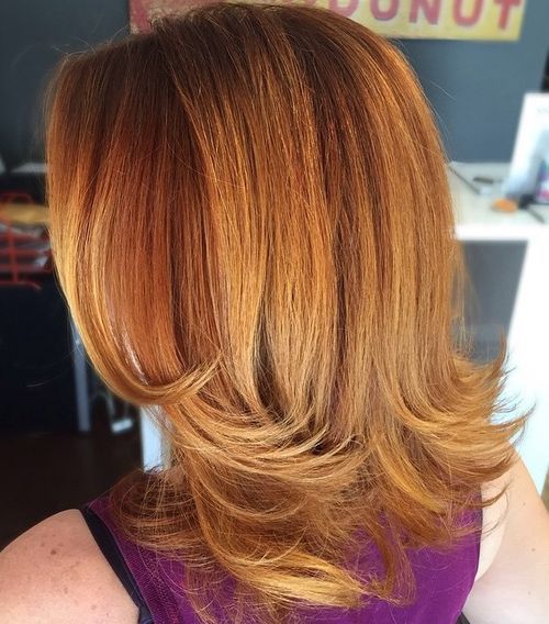 9 red flipped back straight hairstyle CapelliStyle
