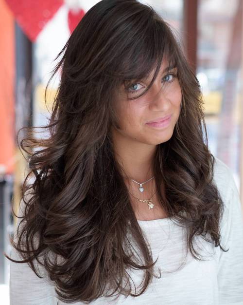 10longlayeredbrownhairstyle CapelliStyle