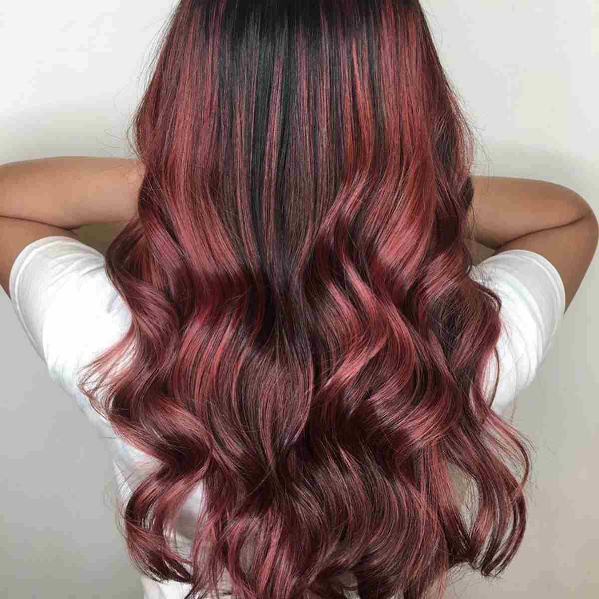 Red balayage