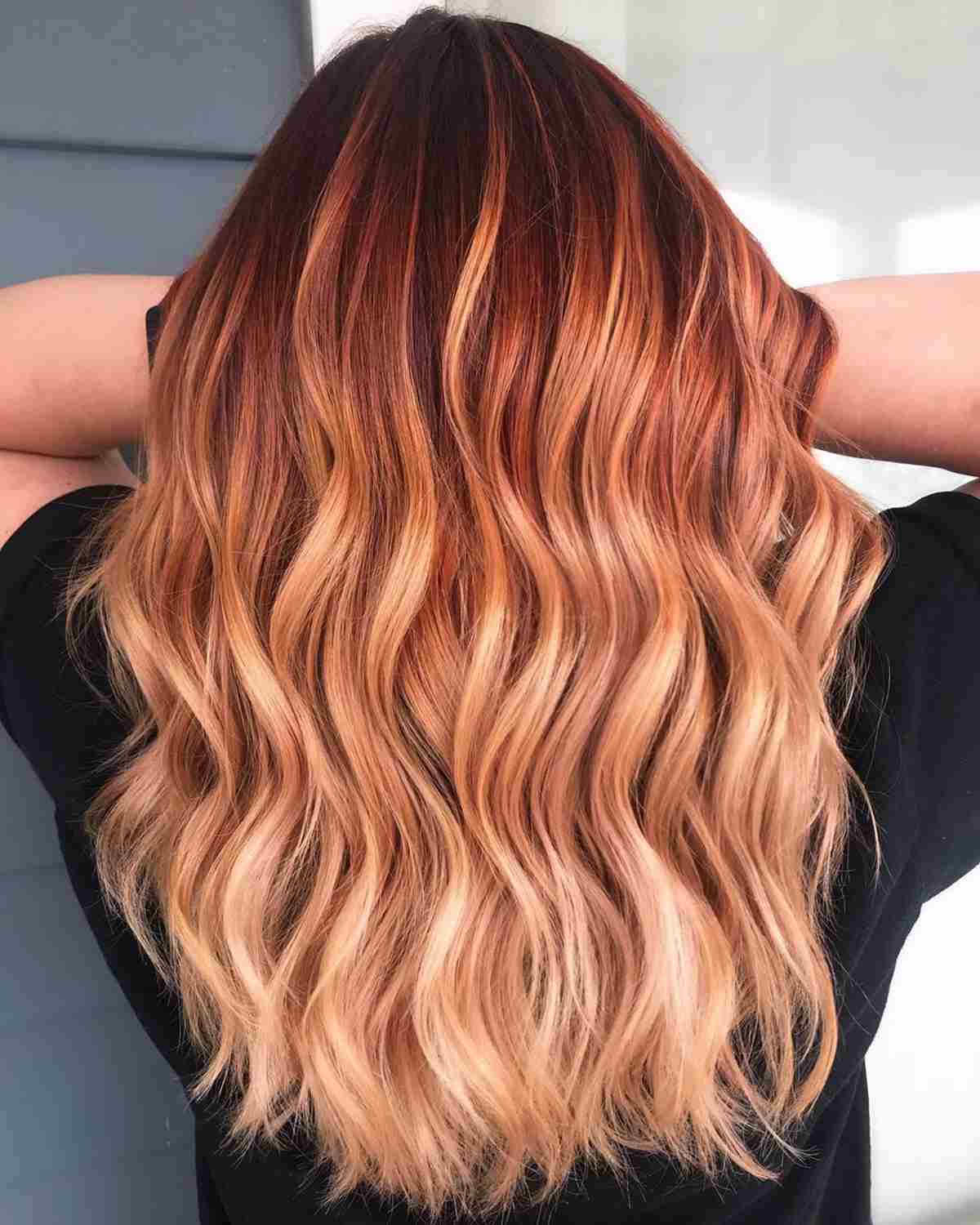 Red balayage