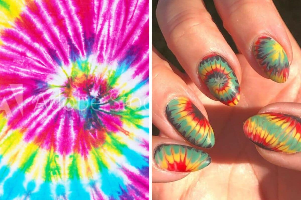 tie dye unghie