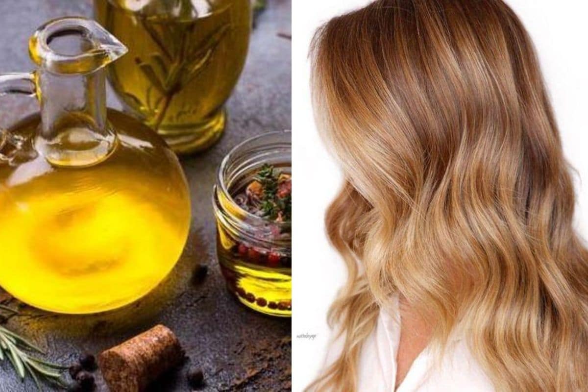 olio di oliva sui capelli