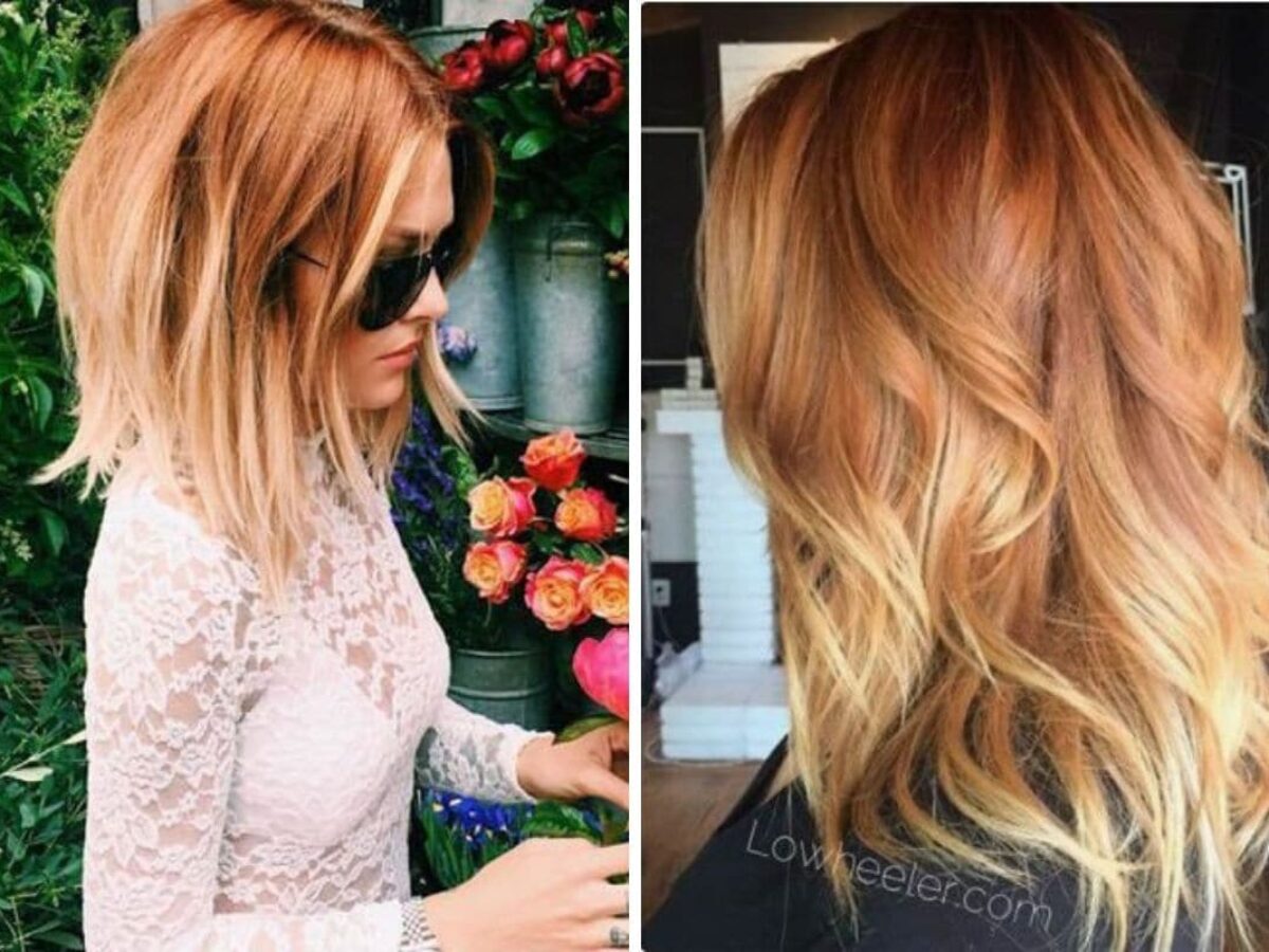 capelli rossi con ciocche bionde