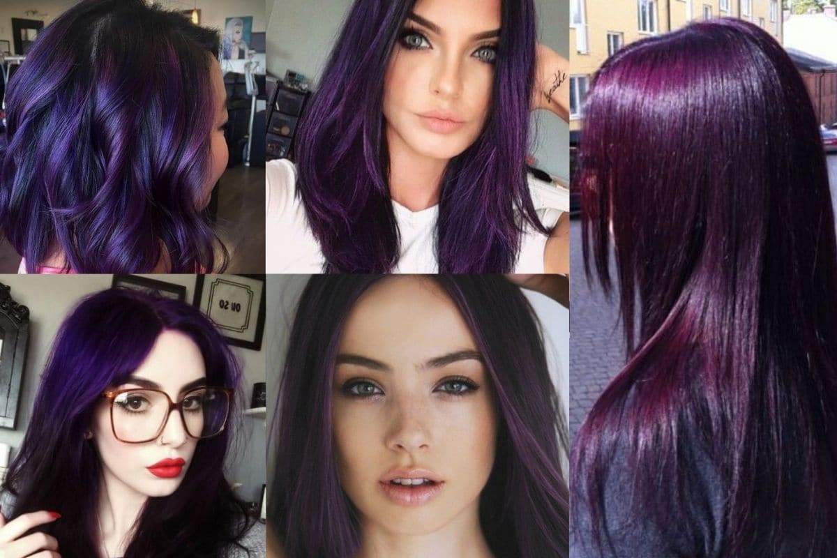 dark violet hair