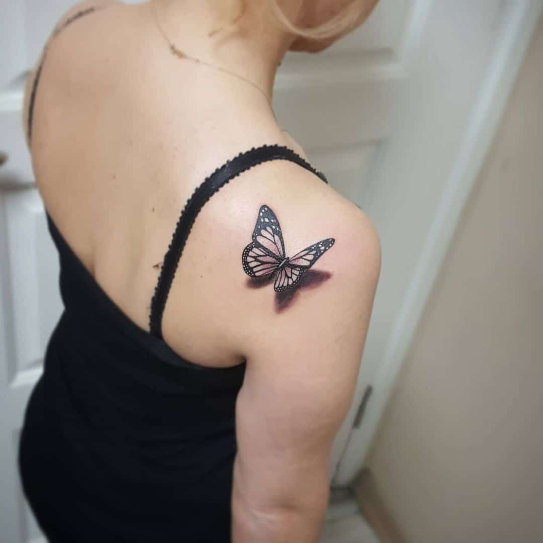 tatuaggio farfalla 3d