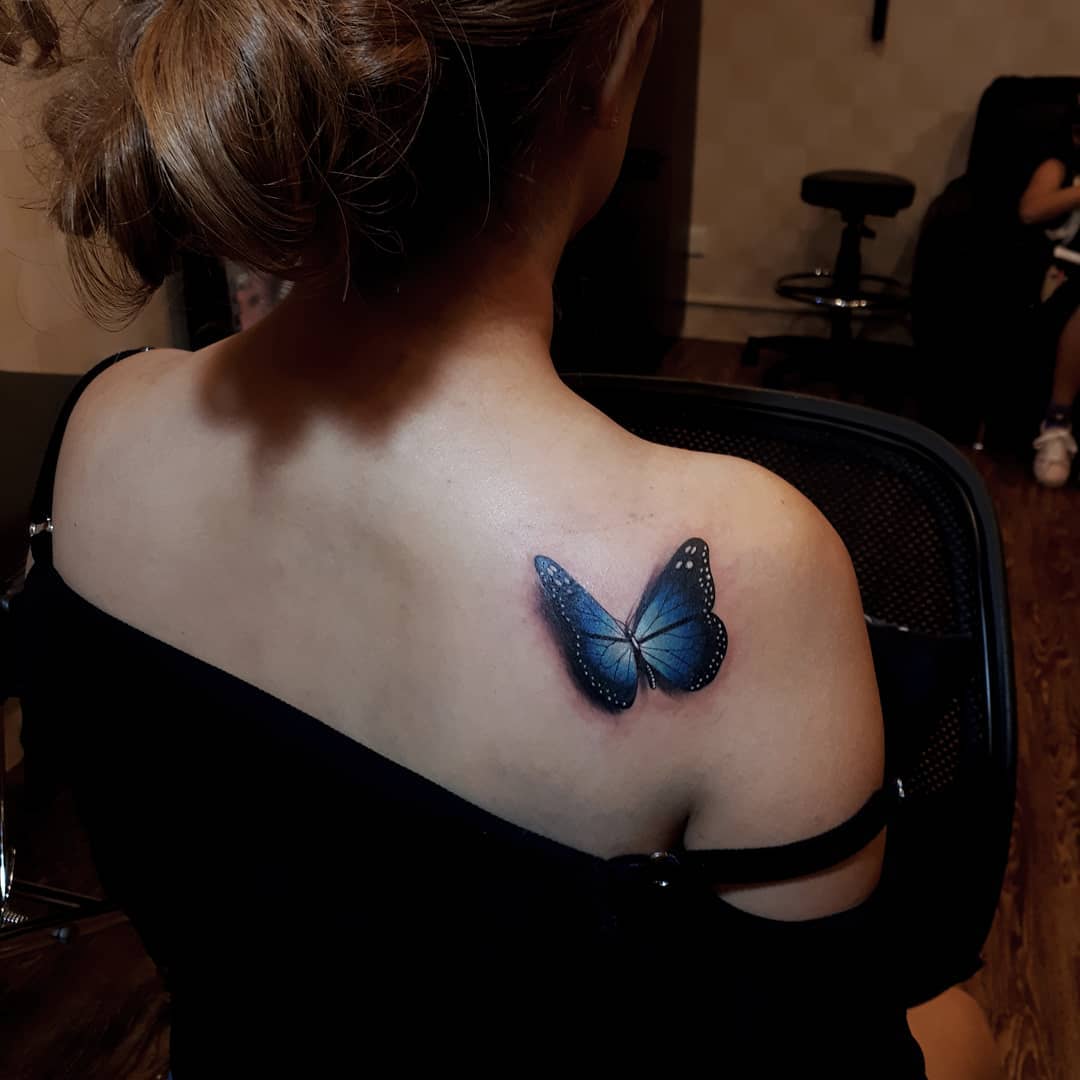 tatuaggio farfalla 3d