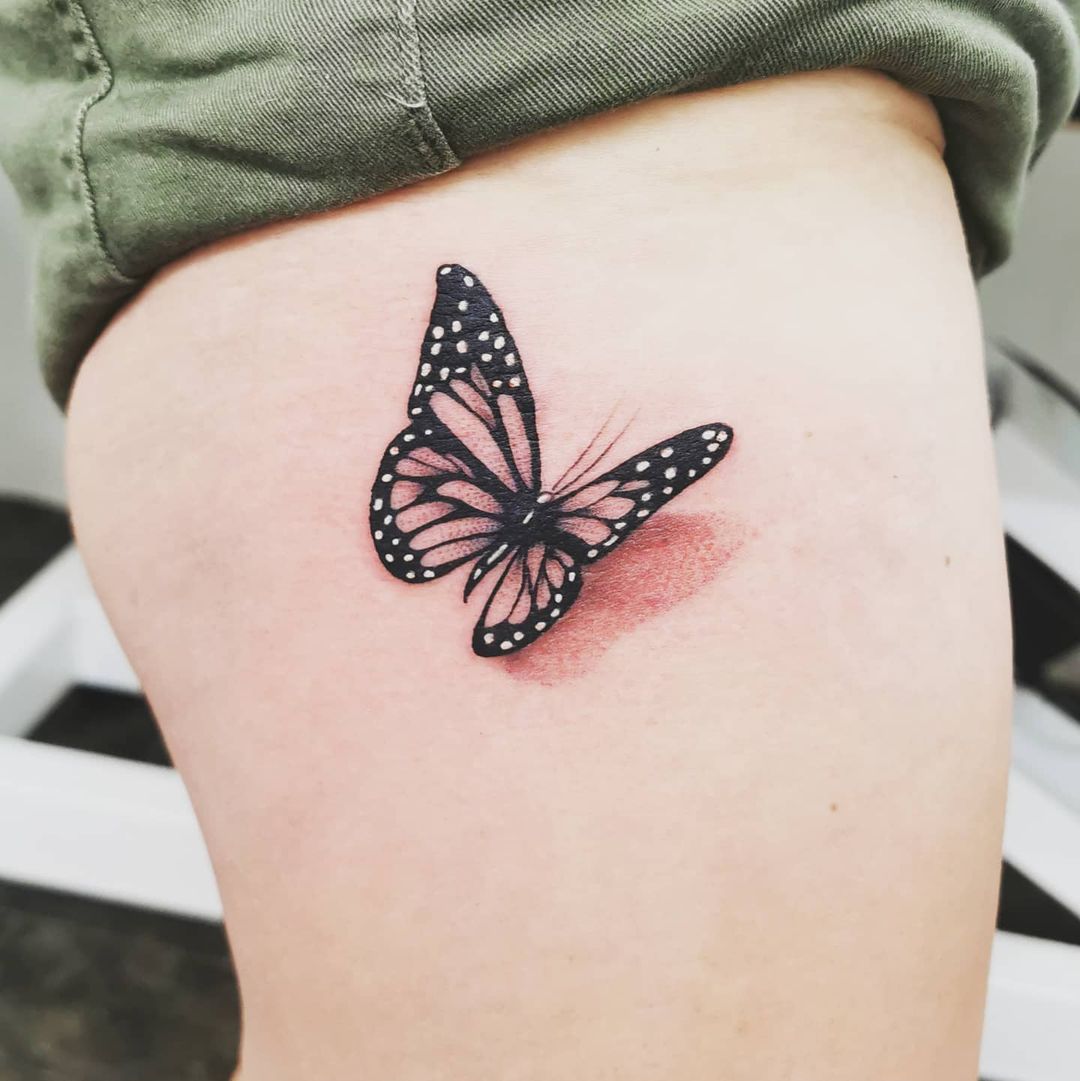 tatuaggio farfalla 3d