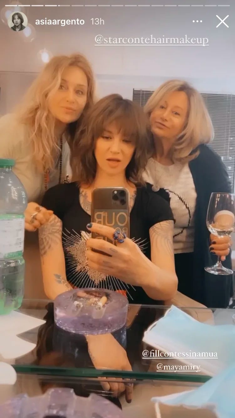 asia argento nuovo look