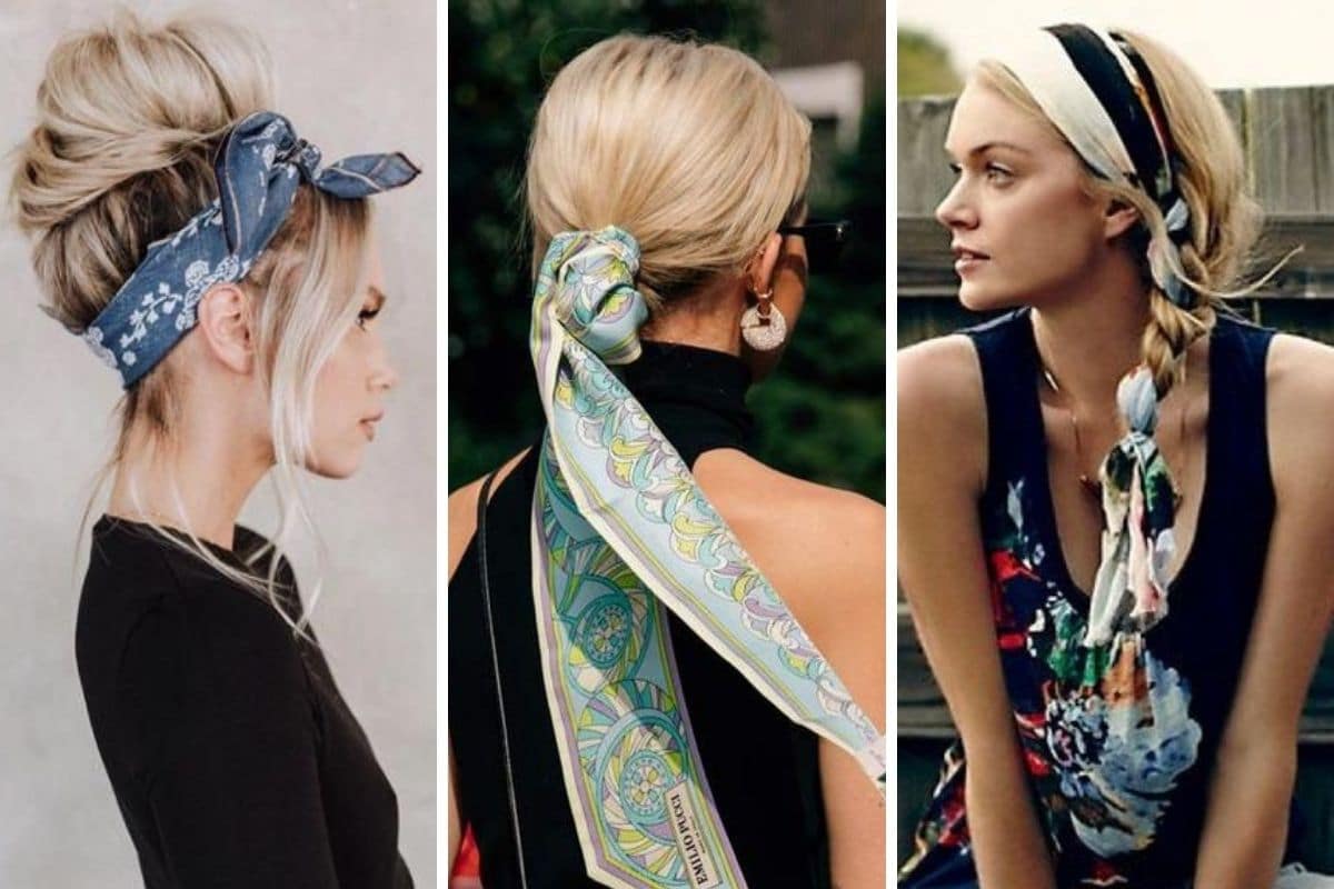foulard capelli acconciature