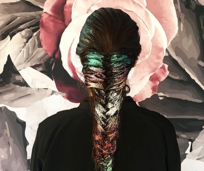 capelli arcobaleno glitter