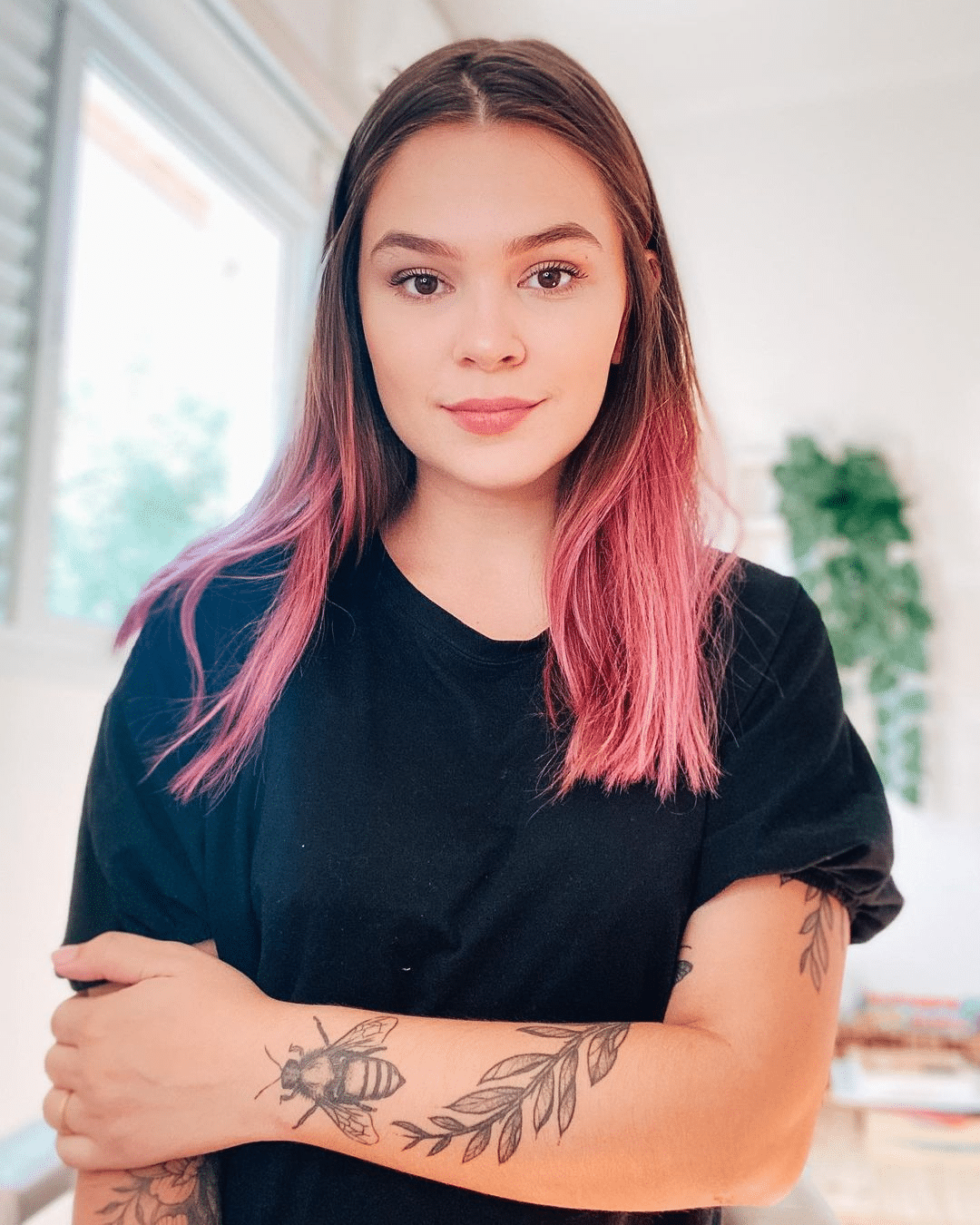 capelli rosa sulle punte 