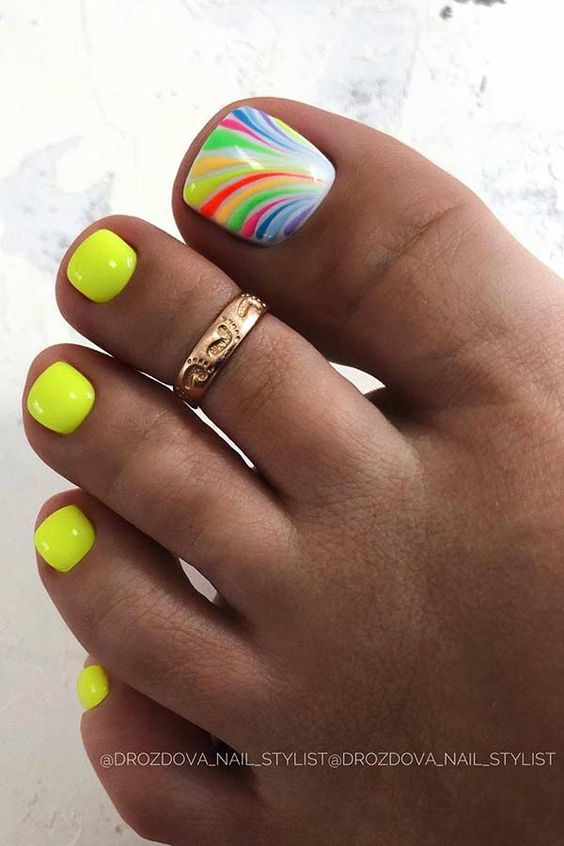 pedicure fluo
