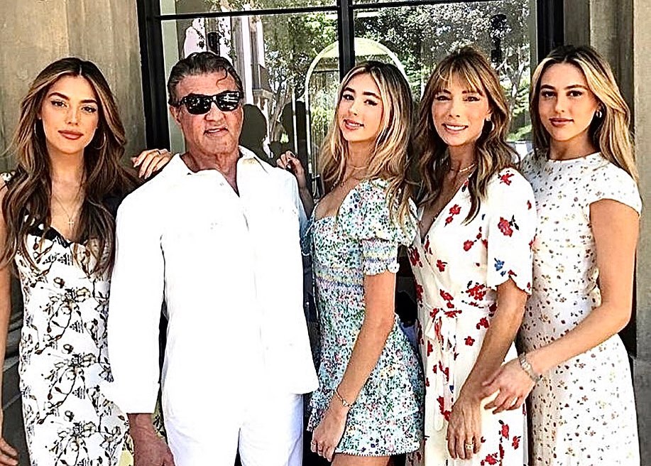 sylvester stallone moglie figlie