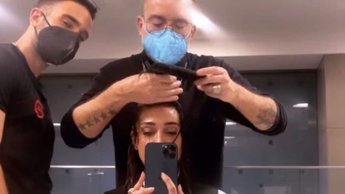 belen rodriguez capelli nuovo colore sfumature caramello