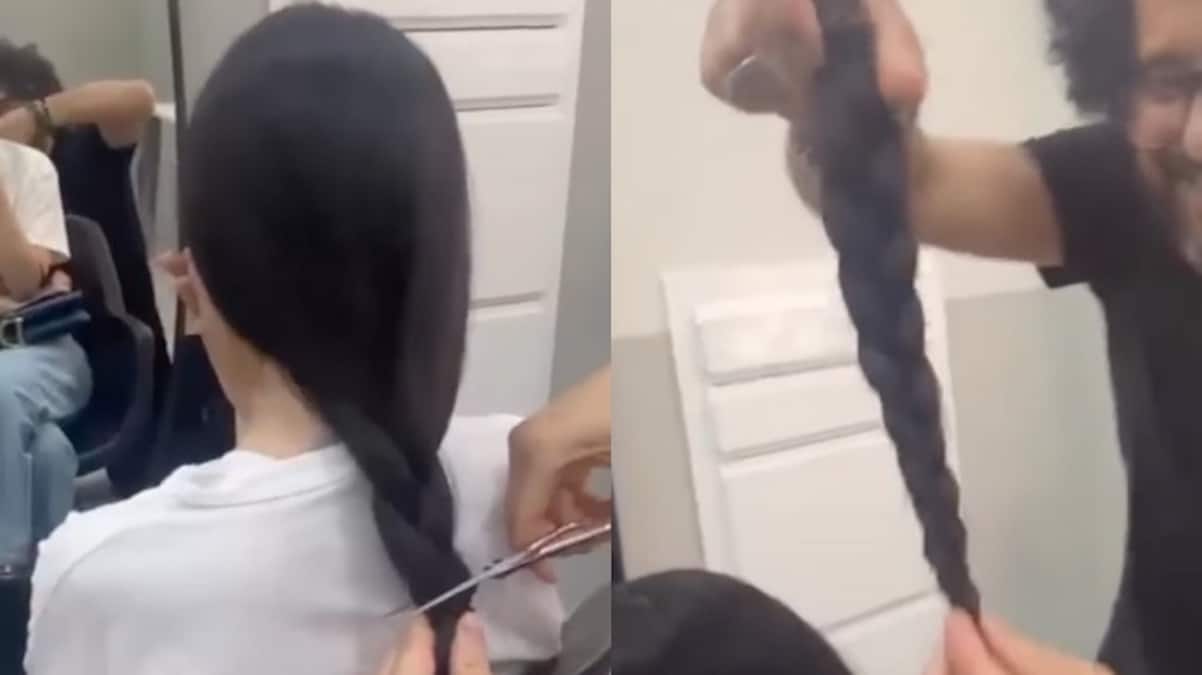 giorgia gianetiempo un posto al sole taglio capelli donazione