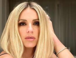 Michelle Hunziker capelli scuri nuovo look