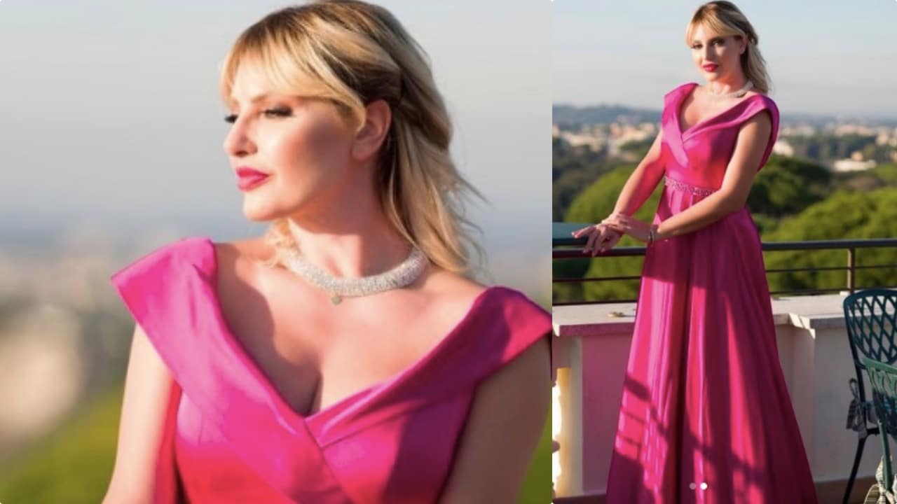 SoulCats Collana Di Perle Acriliche XXL - Colori Rosa, Blu, Crema - Lunghezza 148 Cm