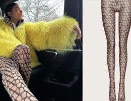 Elodie, look da pulcino e capelli raccolti ma le calze fanno boom: ecco quanto costano