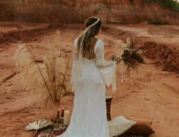 Sposa con capelli lunghi