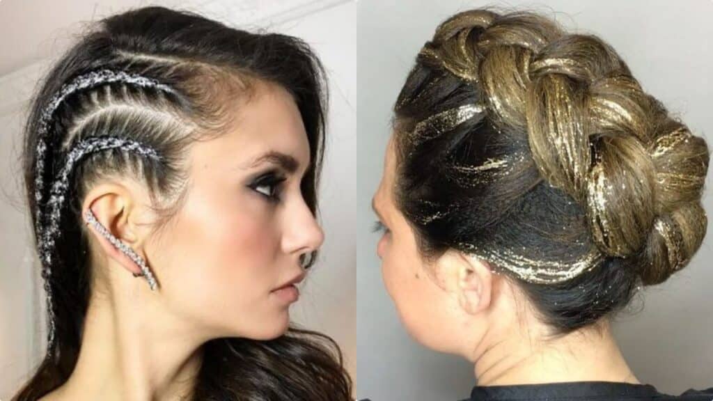 Trecce glitterate: i capelli da superstar dei sogni (anche da cerimonia)