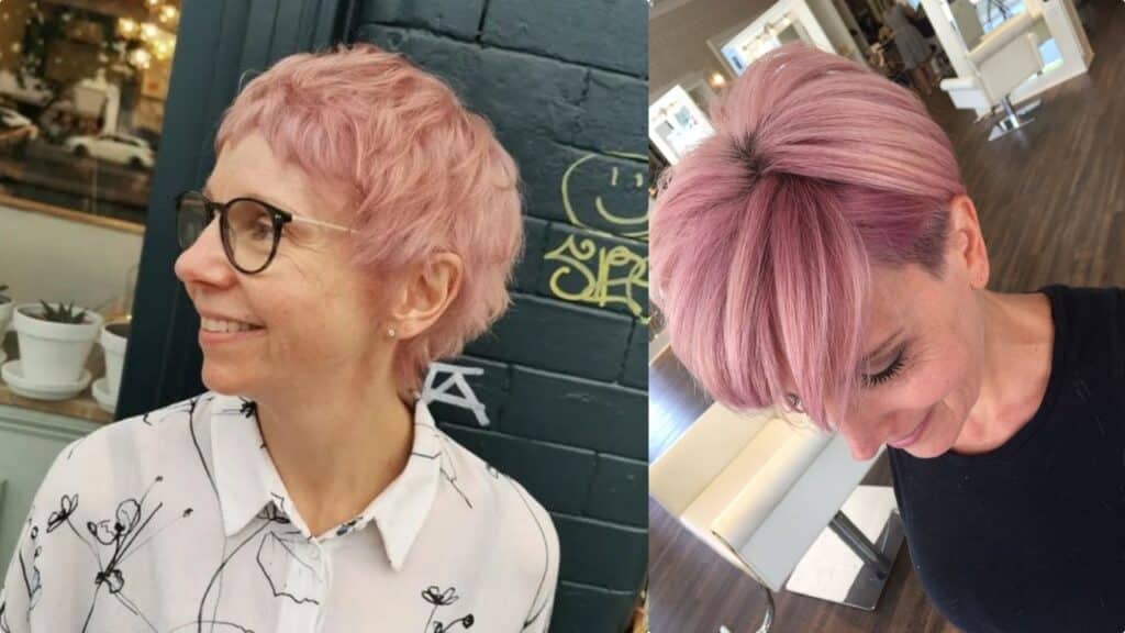 Taglio pixie e colore rosa oro: un'esplosione di stile e personalità