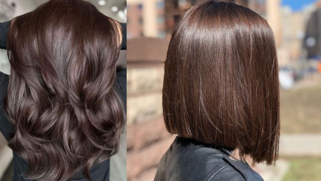 Capelli castani colore pieno, la tendenza del 2024