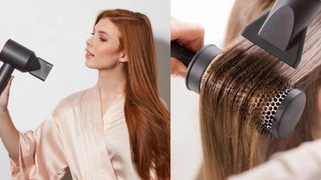 Come lucidare i capelli con l'aria fredda del phon