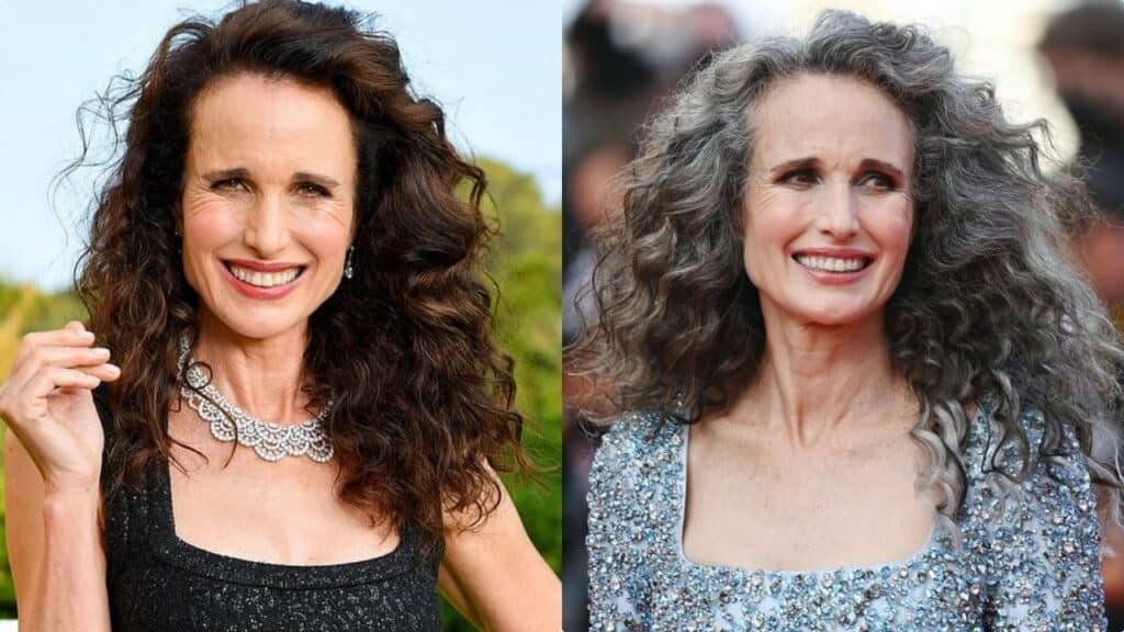 Capelli grigi, Andie MacDowell compie 65 anni: "I miei agenti volevano che mi tingessi"