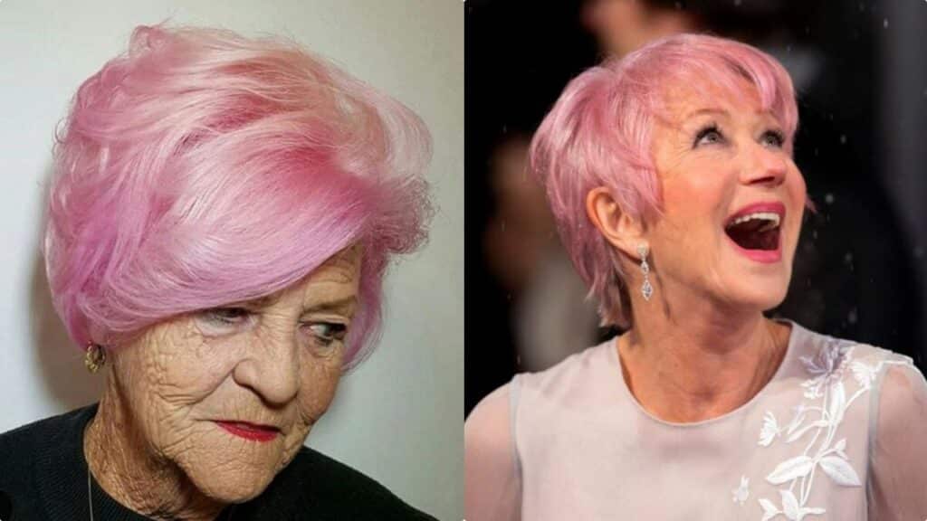 Signore con i capelli colorati: spopola il rosa Big Babol