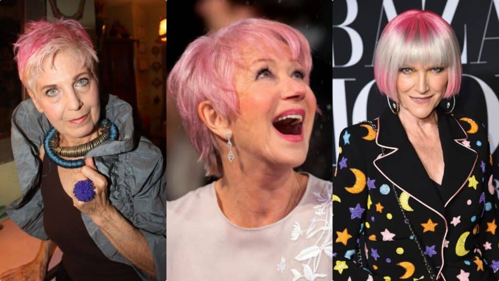 Signore con i capelli colorati: spopola il rosa Big Babol