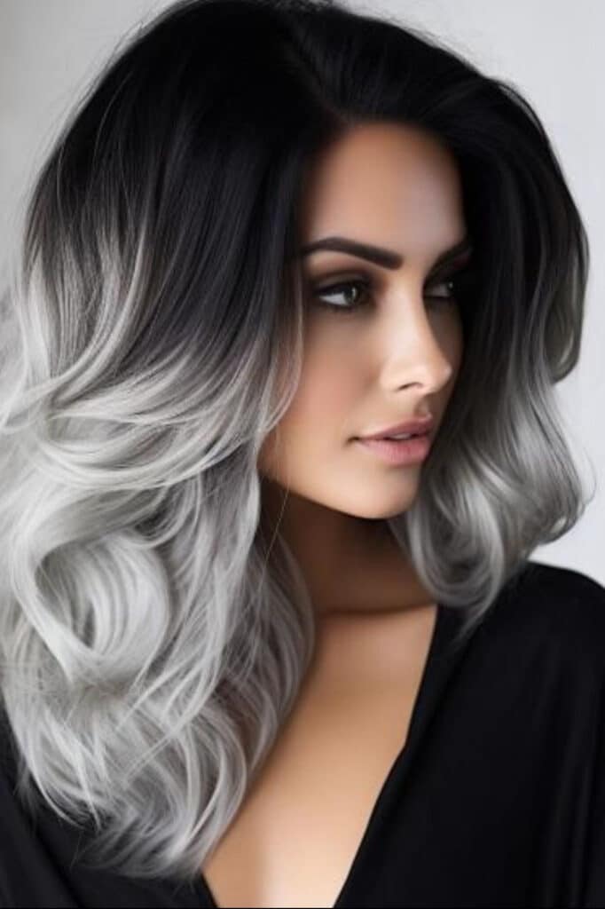 capelli grigi e neri